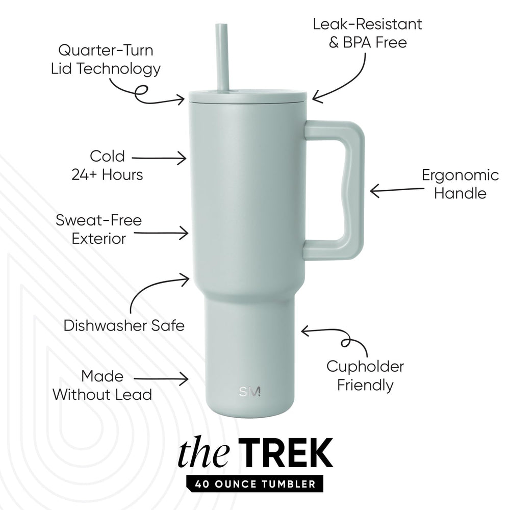 Simple Modern Trek close-up of ergonomic handle for secure one-handed carrying