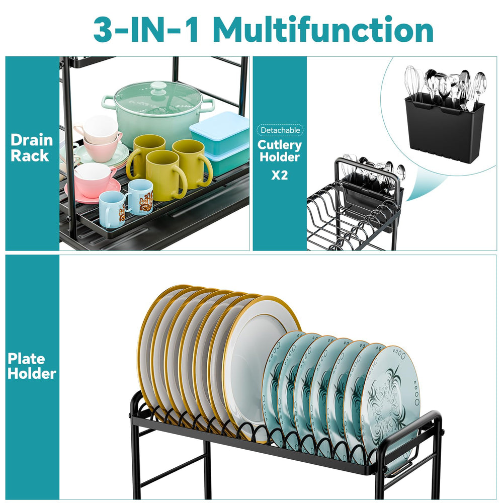 Simple Trending drainboard with swivel spout pointing into sink to prevent countertop water