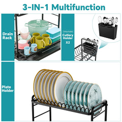 Simple Trending drainboard with swivel spout pointing into sink to prevent countertop water