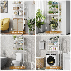 Simple Trending removable hooks holding brushes and towels showing flexible hanging storage benefit