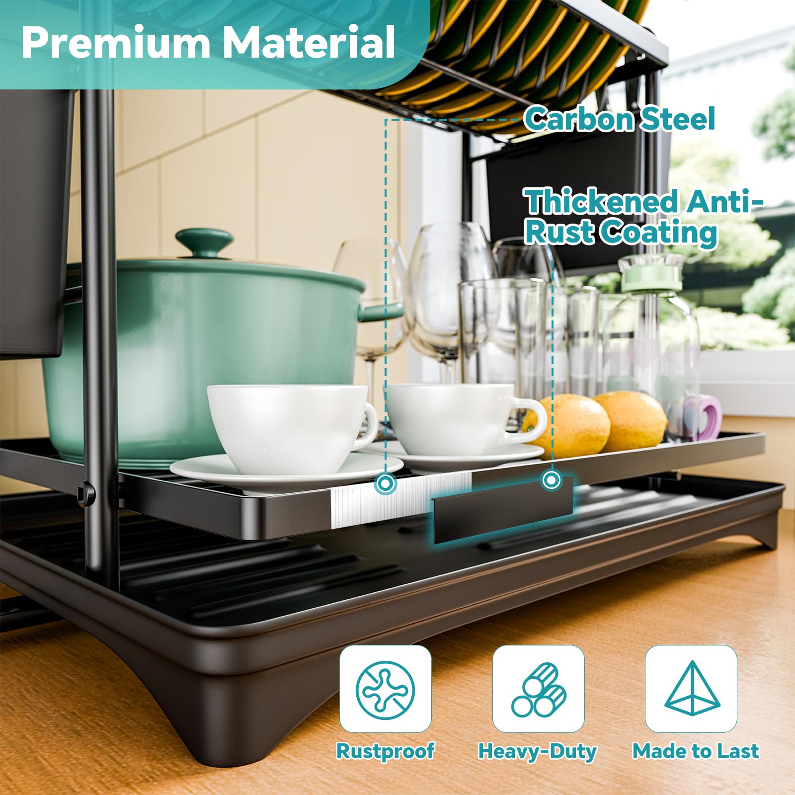 Simple Trending size comparison placed next to a sink showing compact footprint and fit