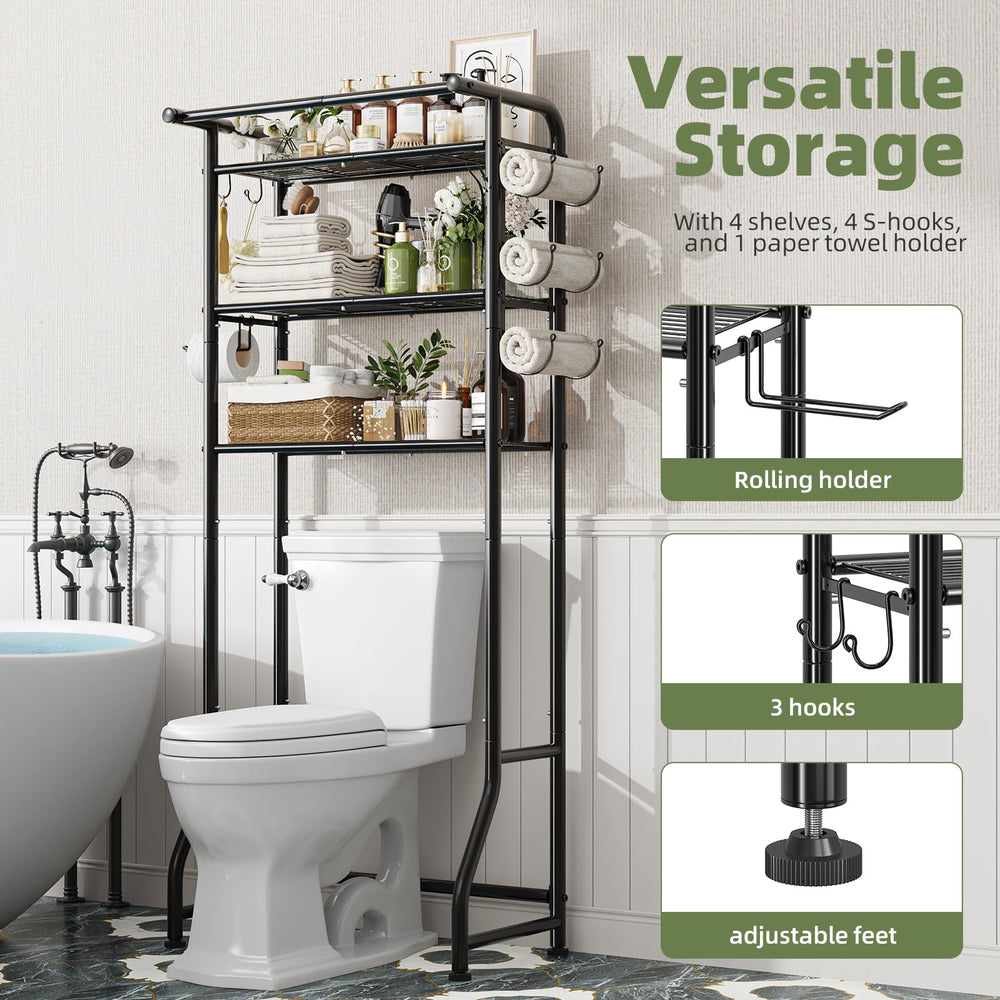 Simple Trending top shelf styled with plants and toiletries showing decorative storage