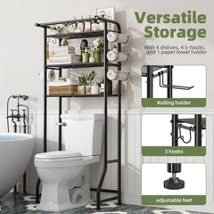 Simple Trending top shelf styled with plants and toiletries showing decorative storage
