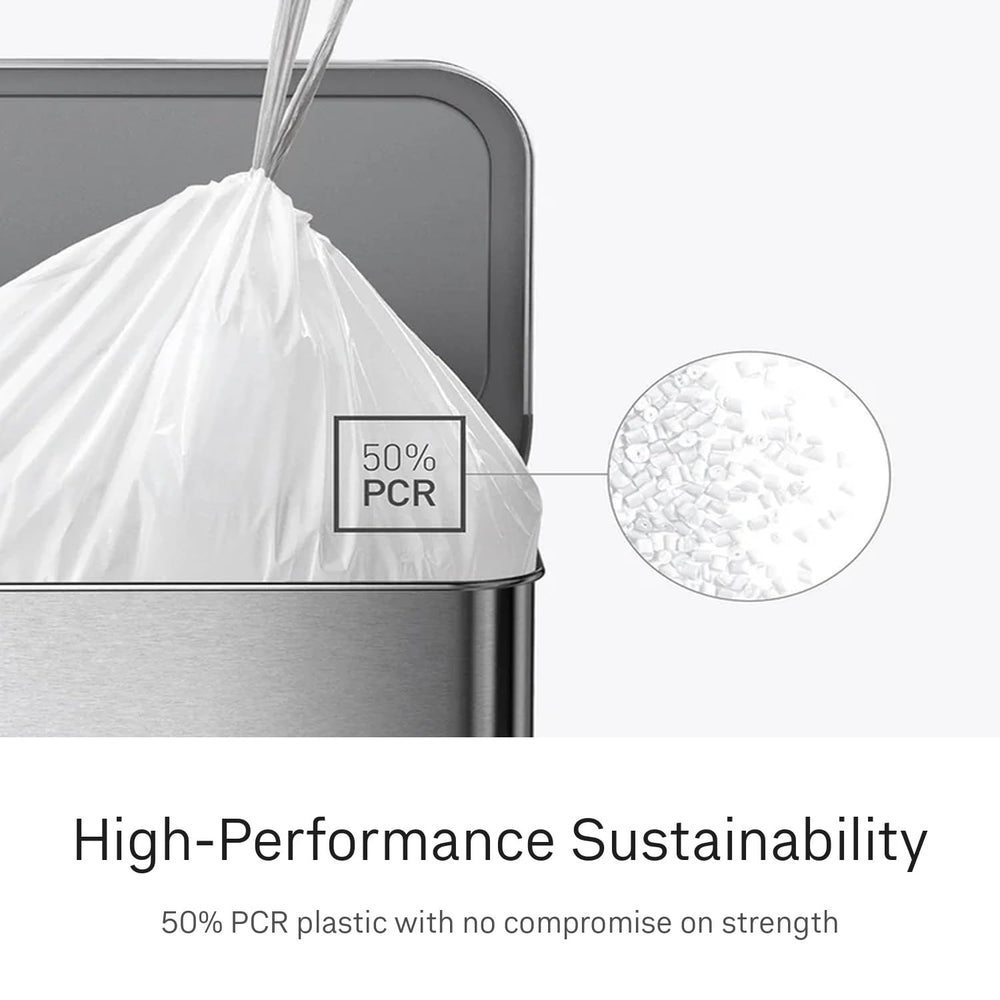 simplehuman hand dispensing one liner for mess-free refill benefit