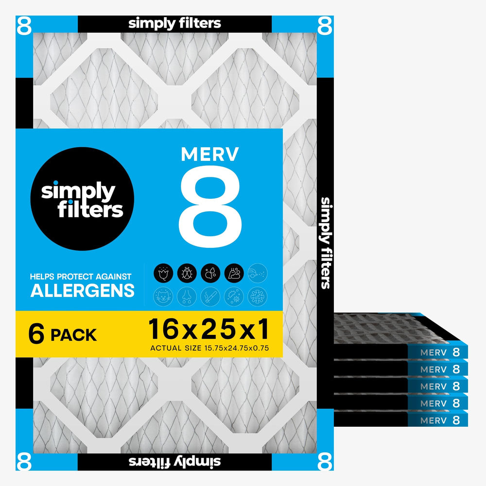 Simply 6-pack front packaging showing filters and clean delivery benefit