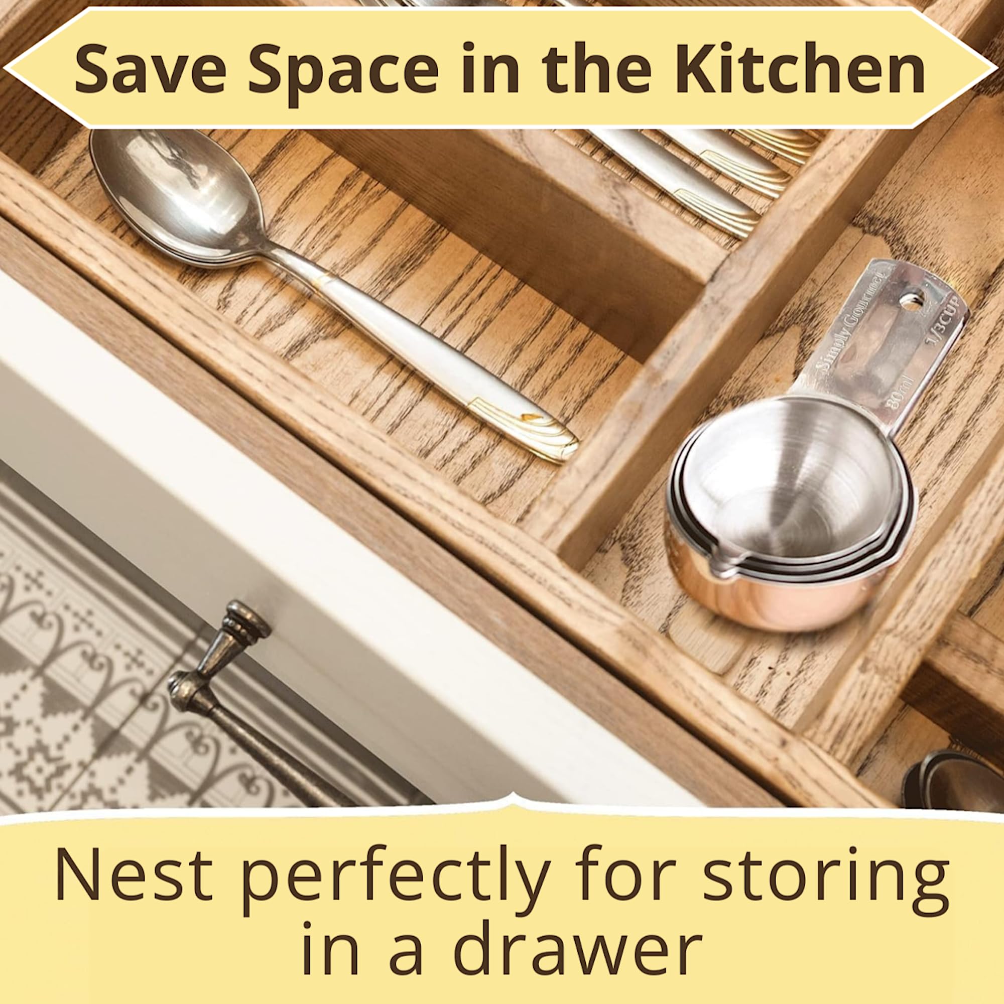 Simply Gourmet engraved measurement markings close-up for accurate, lasting readability