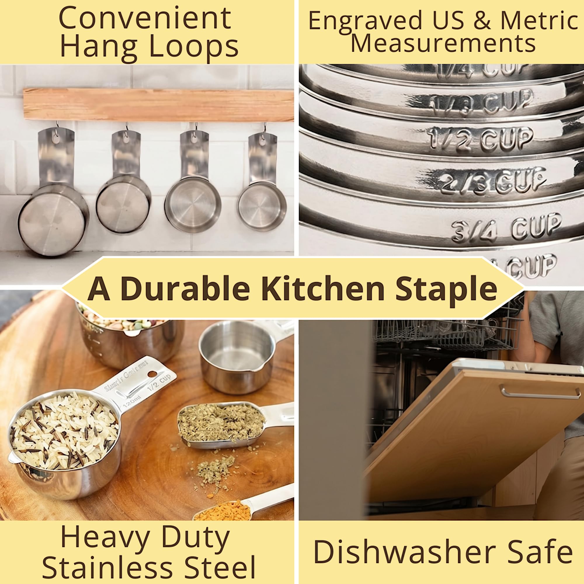 Simply Gourmet long-handle spoon close-up reaching into a jar for easy scooping
