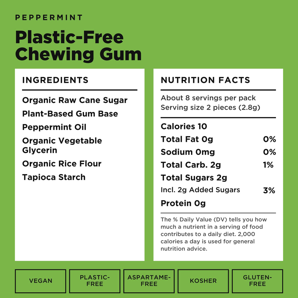 Simply Gum in a backpack pocket lifestyle shot showing travel-friendly eco alternative benefit