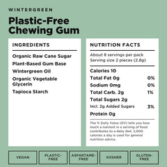 SIMPLY Gum spearmint tiles close-up demonstrating smooth chew and natural flavor