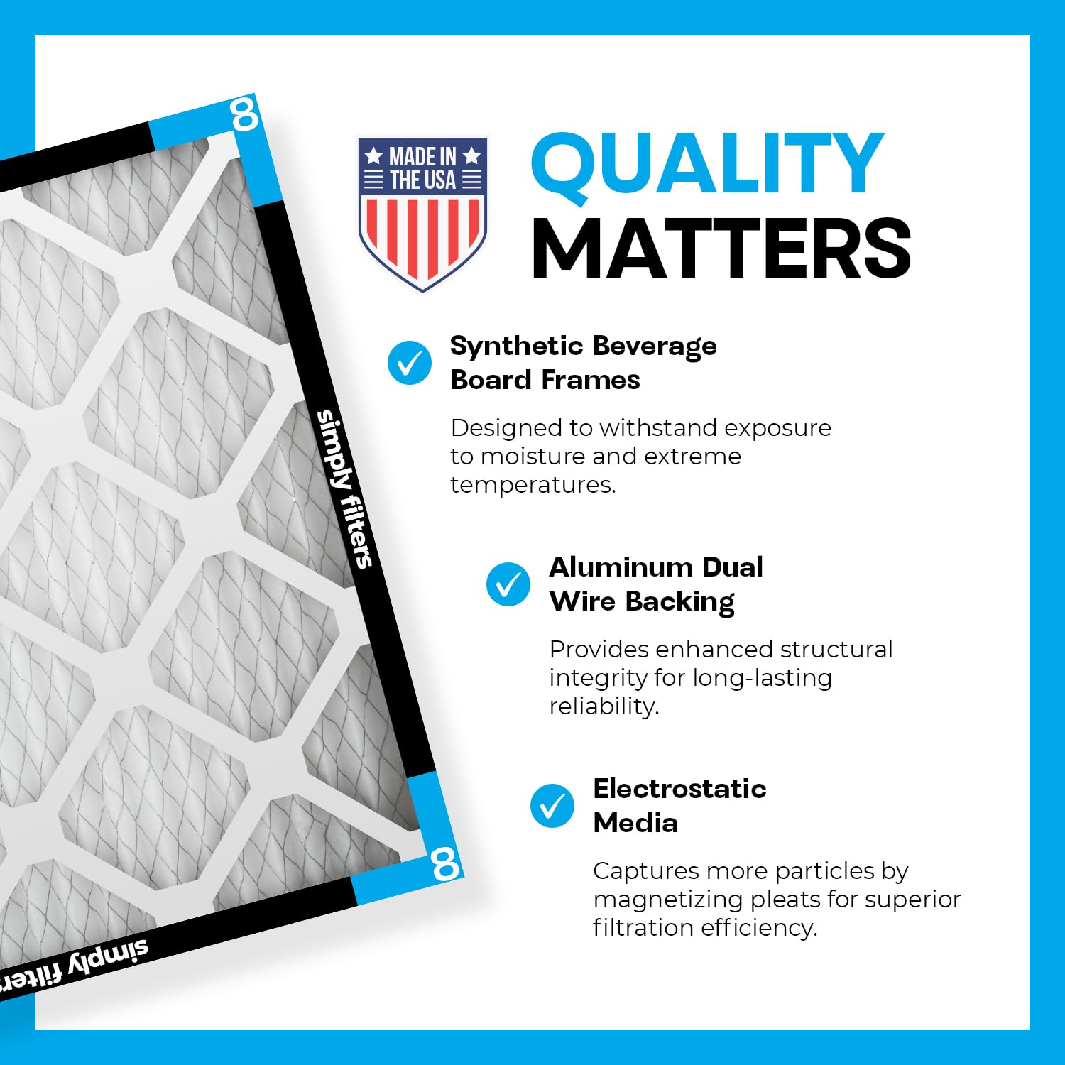 Simply filter installed in return grille improving air quality benefit