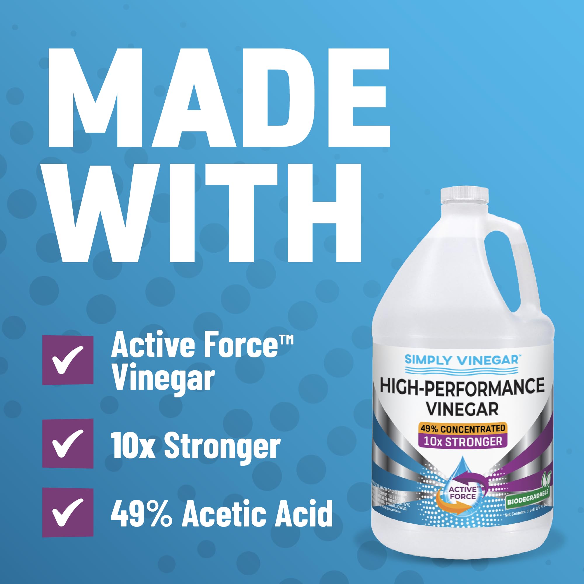 Simply Vinegar 49% used with pressure washer cleaning outdoor grime efficiently