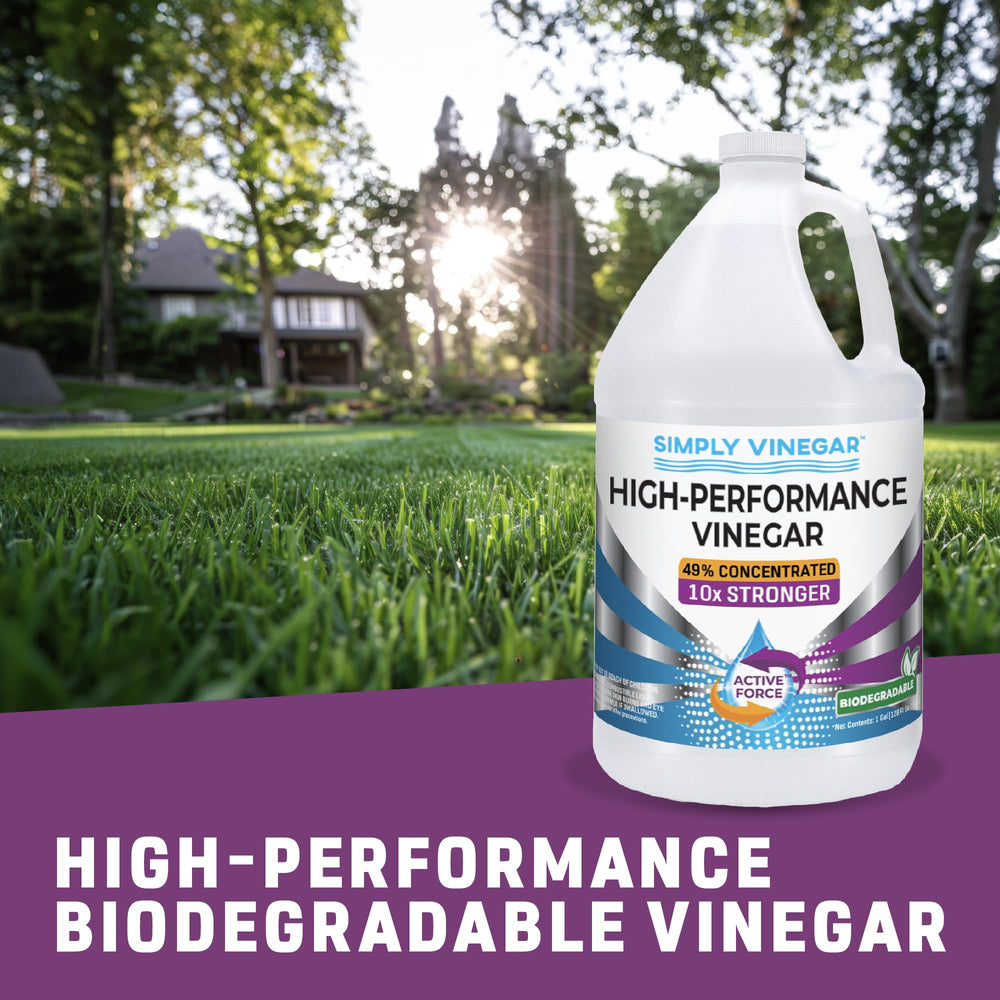 Simply Vinegar 49% pour spout detail demonstrating easy controlled pouring safety