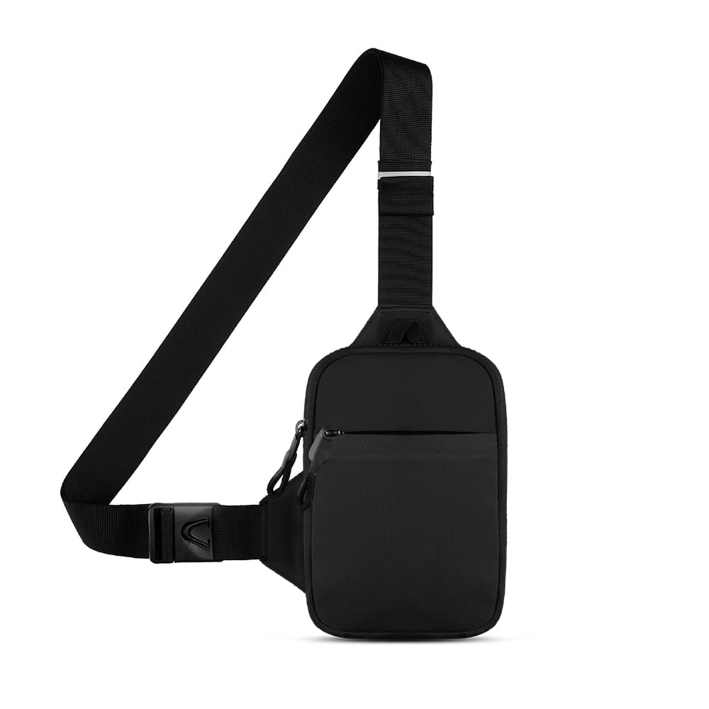 simptech front view showing dual pockets and compact profile, protects essentials