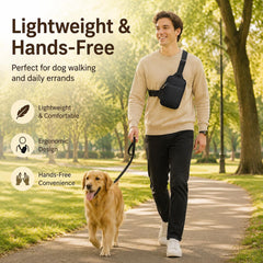 simptech worn crossbody on runner demonstrating secure, low-bounce fit