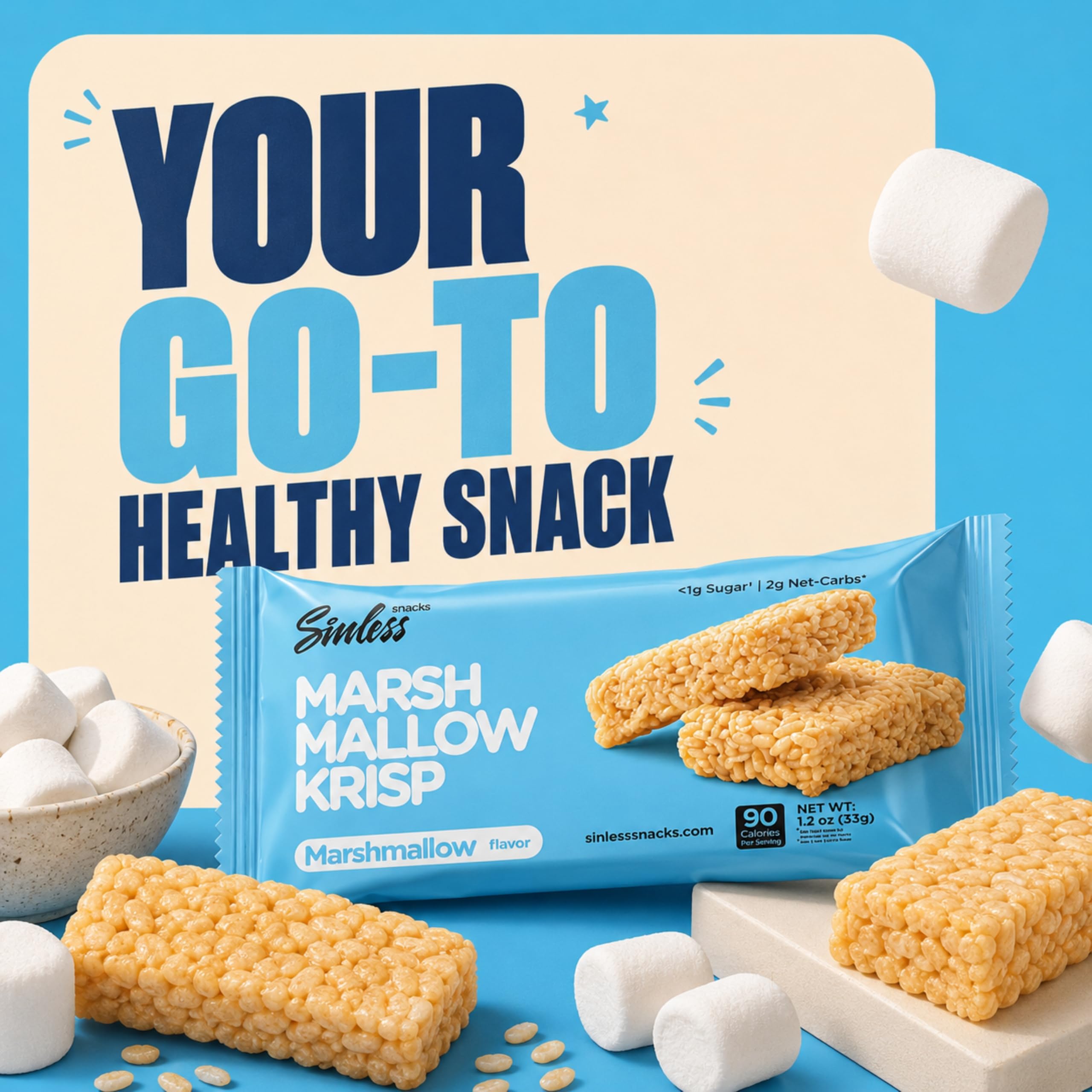 Sinless Snacks bar next to coffee in lifestyle shot for morning snack pairing
