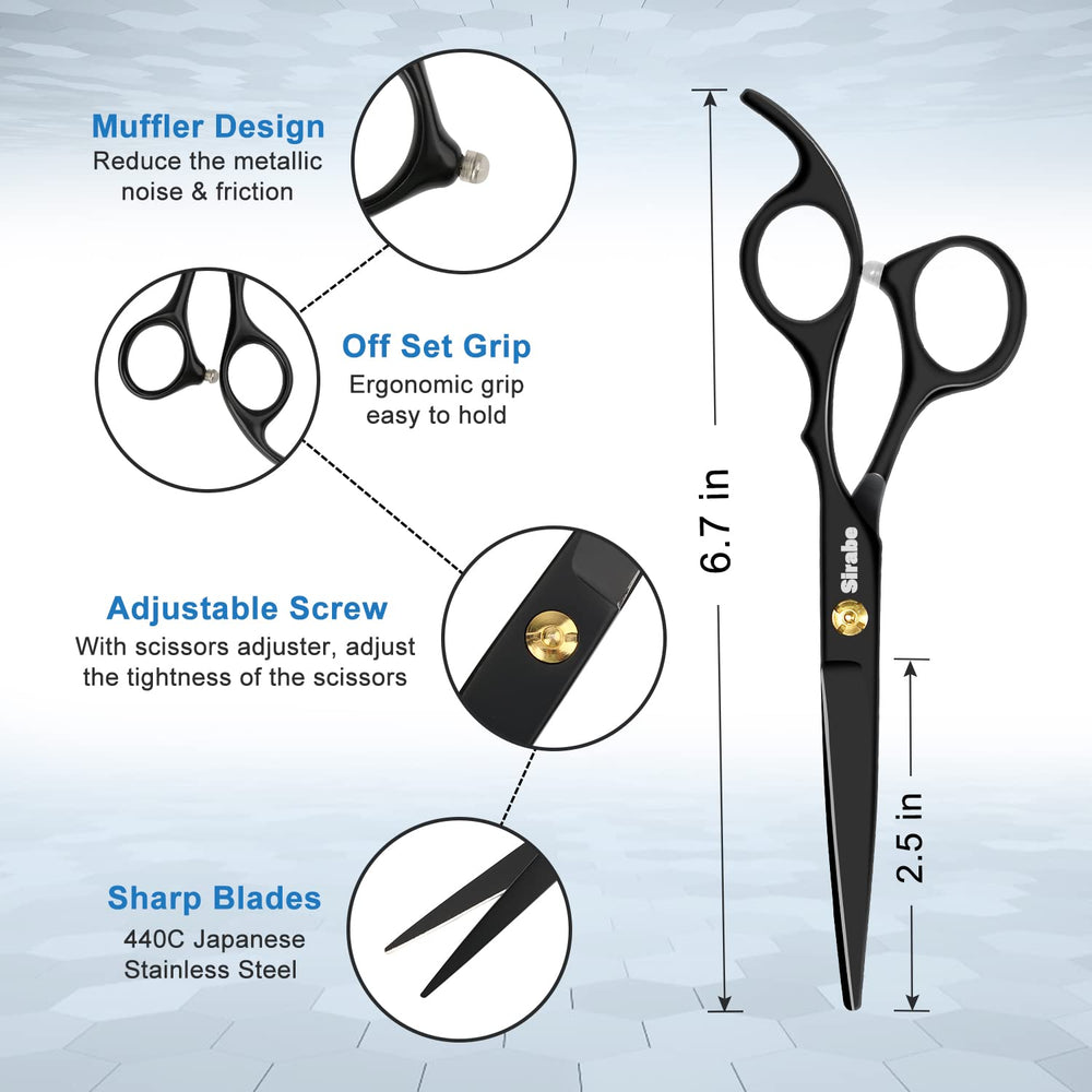 Sirabe cutting scissors closeup showing sharp Japanese 440 steel blades for clean cuts