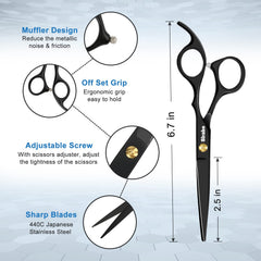 Sirabe cutting scissors closeup showing sharp Japanese 440 steel blades for clean cuts