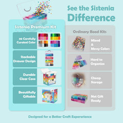 Sistenia neon glow beads in dark demonstrating vivid glow for night events