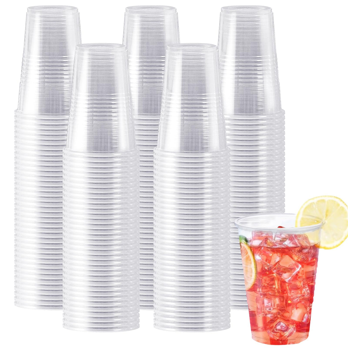SIUQ front packaging showing 600-count clear cups for large events