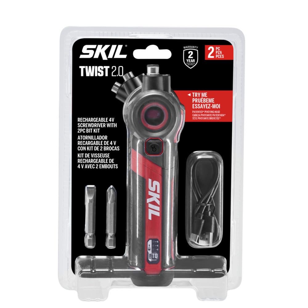 SKIL Twist 2.0 front profile showing compact cordless design and comfortable grip