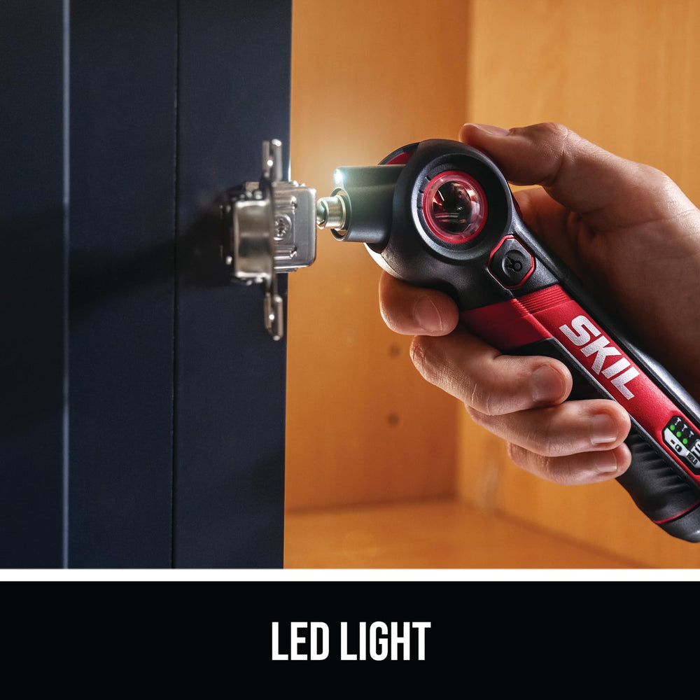 SKIL Twist 2.0 held in hand for scale demonstrating lightweight portability and control