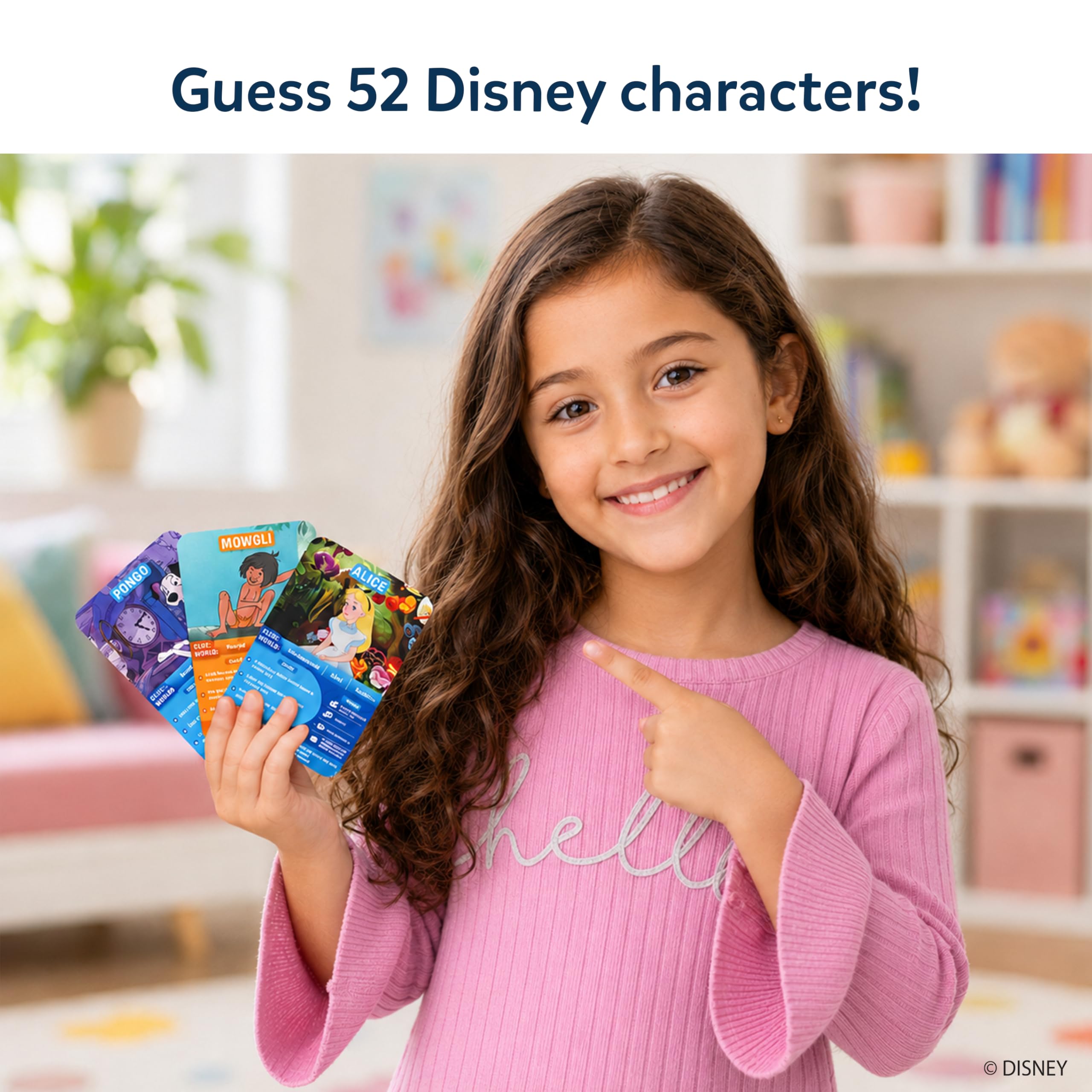 Close-up of Disney artwork on a Skillmatics card showcasing recognizability