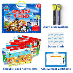 Skillmatics PAW Patrol double-sided mat spread open displaying two busy search scenes