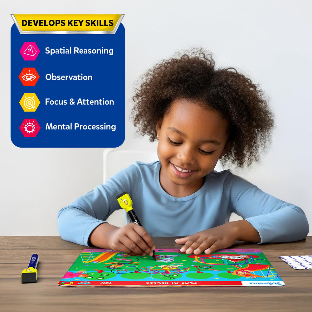 Skillmatics PAW Patrol mats packed in a backpack showing travel-friendly convenience