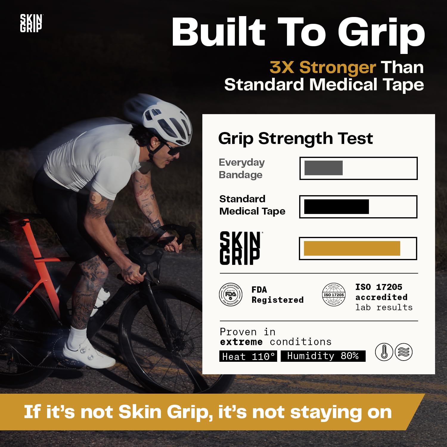 Skin Grip patch applied on arm around Libre sensor, protecting device benefit