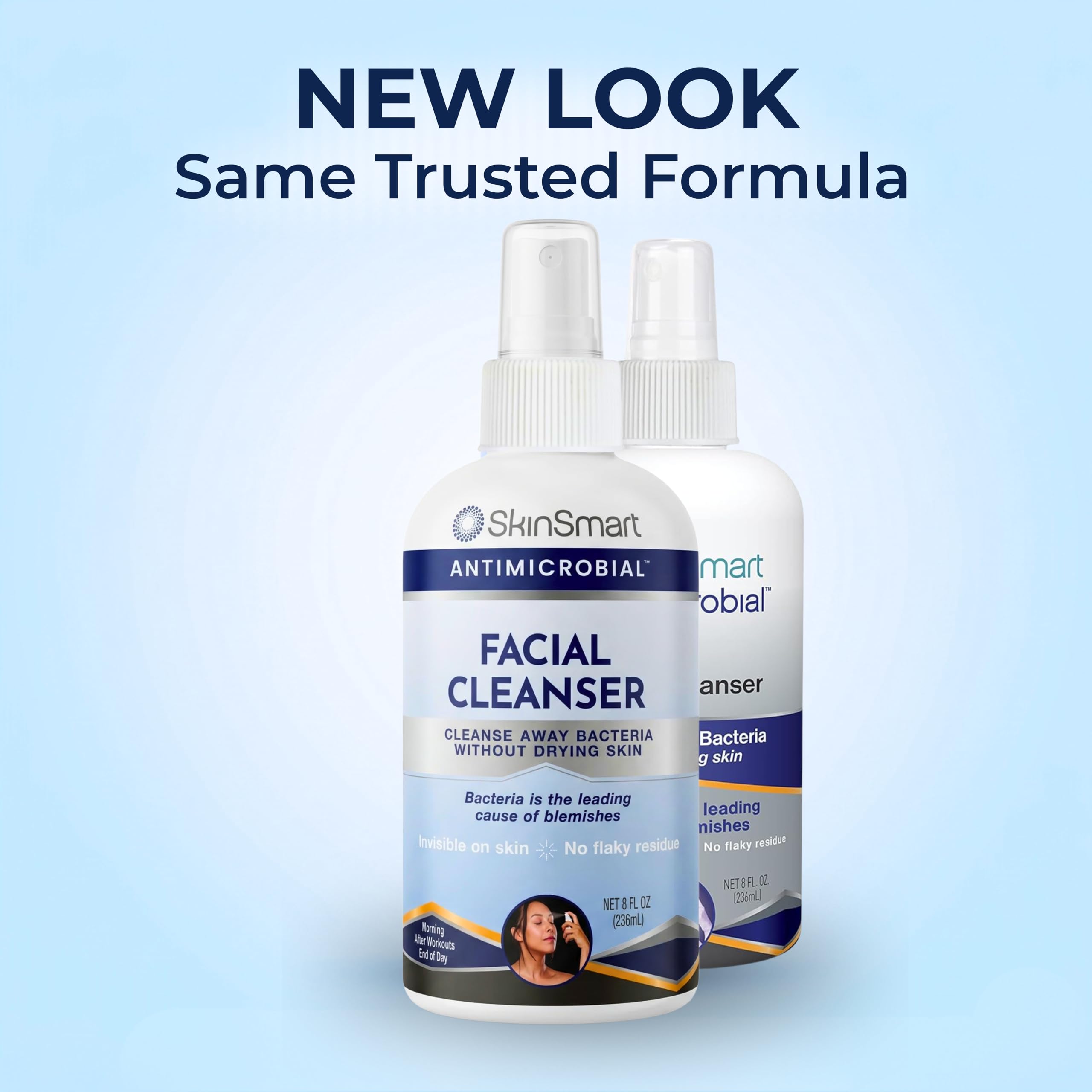 SkinSmart Antimicrobial clear formula poured to highlight non-chalky finish