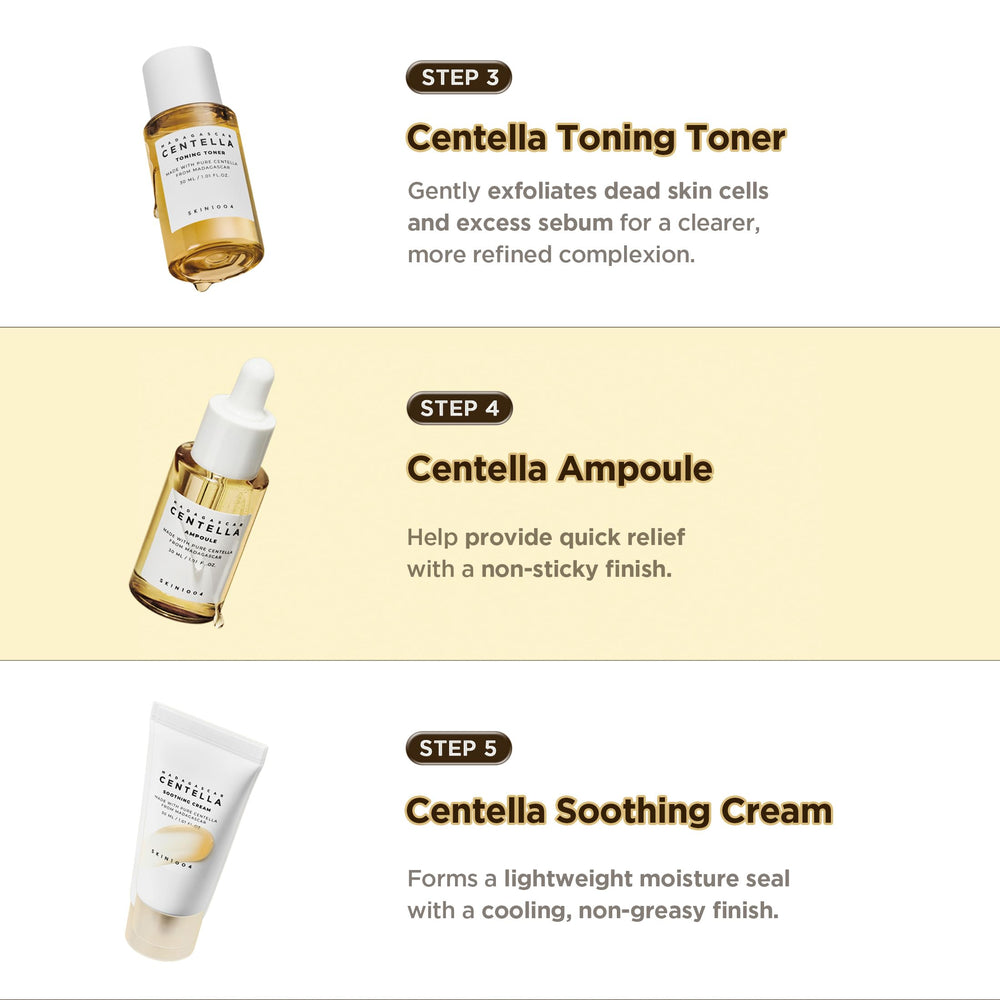 SKIN1004 serum drop on skin delivering centella calming benefits