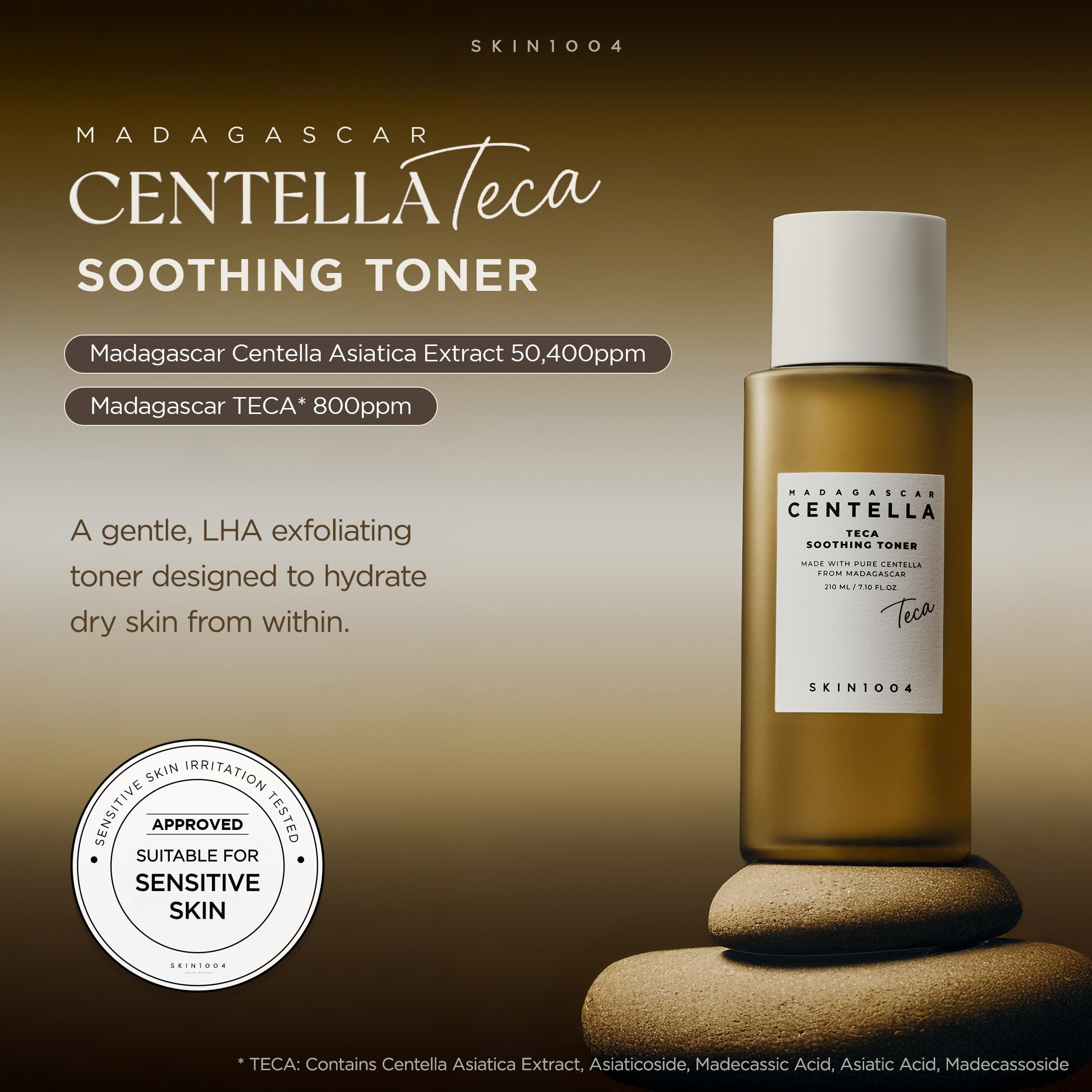 SKIN1004 ingredient depiction highlighting high TECA concentration