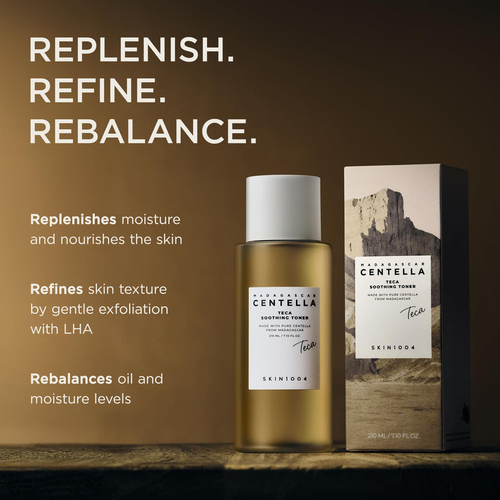 SKIN1004 patting toner into palm for quick hydration
