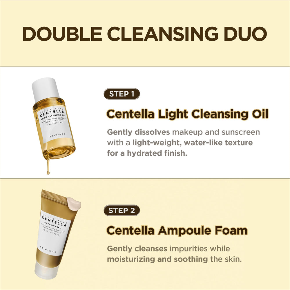 SKIN1004 toner being poured to prep and balance skin