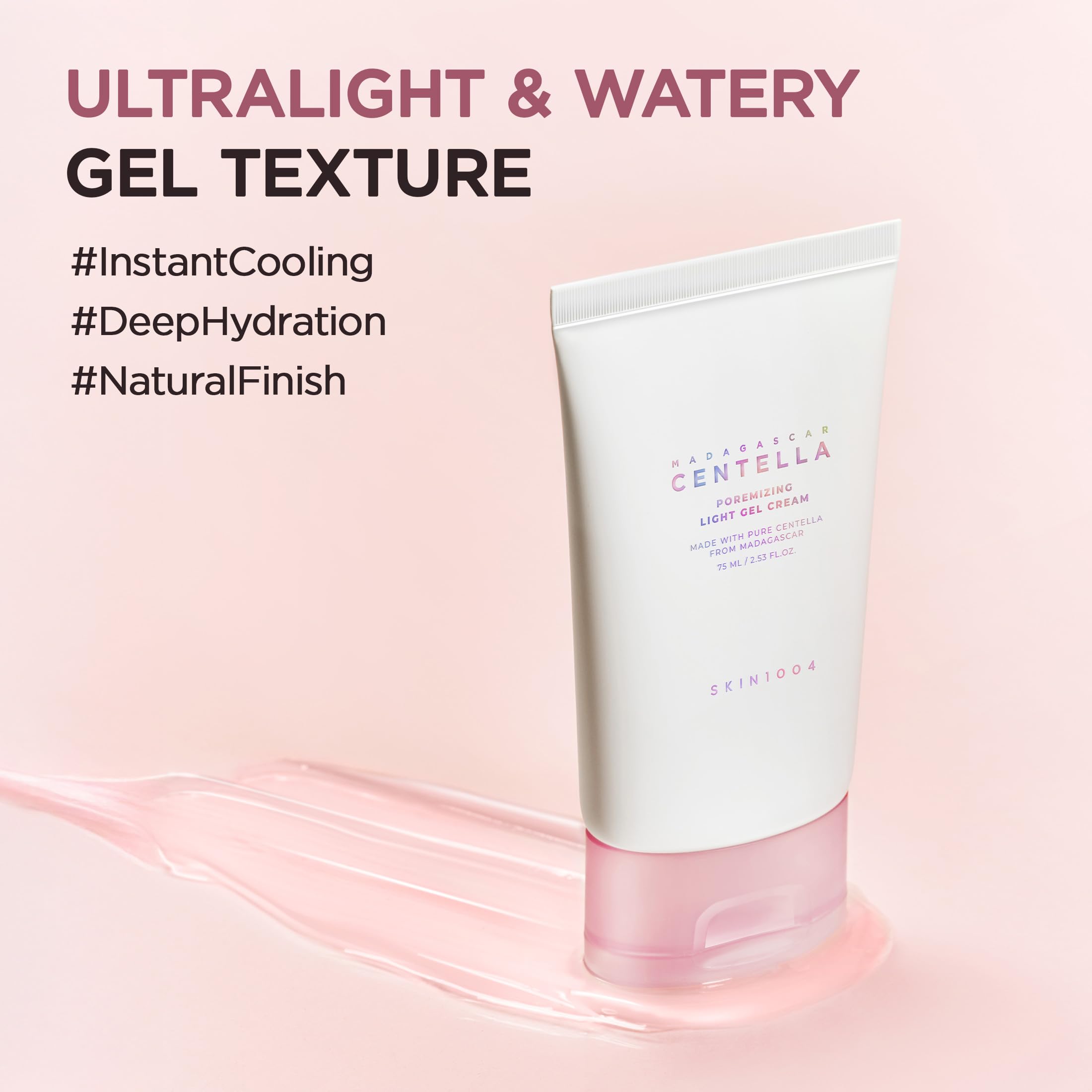 SKIN1004 label close-up with usage directions and claims benefit: clear application guidance