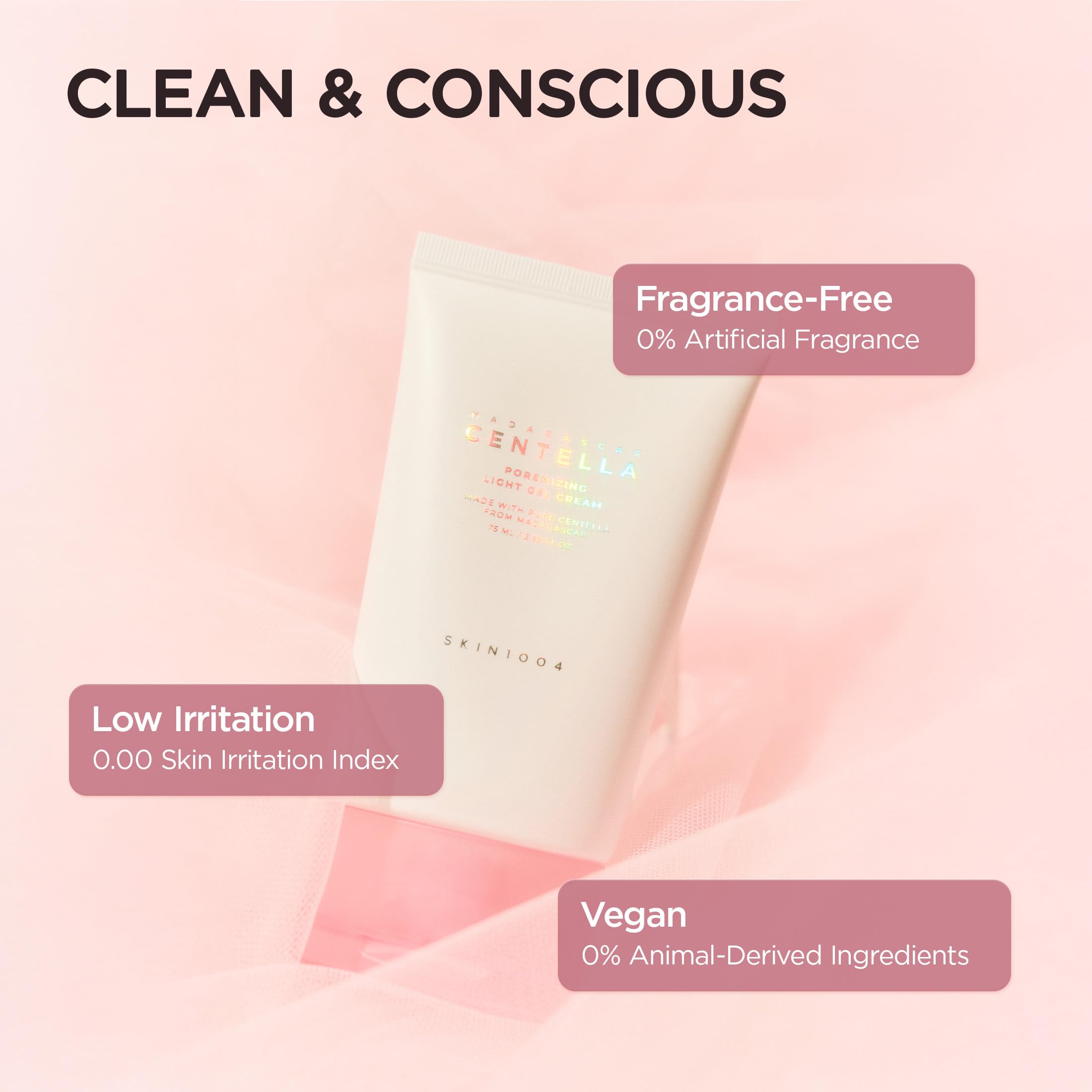 SKIN1004 jar on a bathroom shelf styled in lifestyle scene benefit: integrates with routine