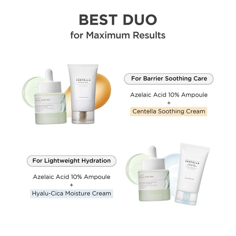 SKIN1004 product styled with centella leaves to show soothing botanical benefit