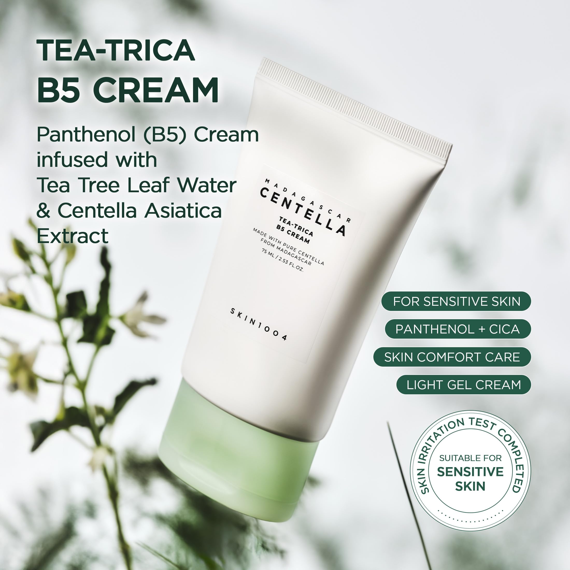 SKIN1004 ingredient label highlighting centella and panthenol for balance