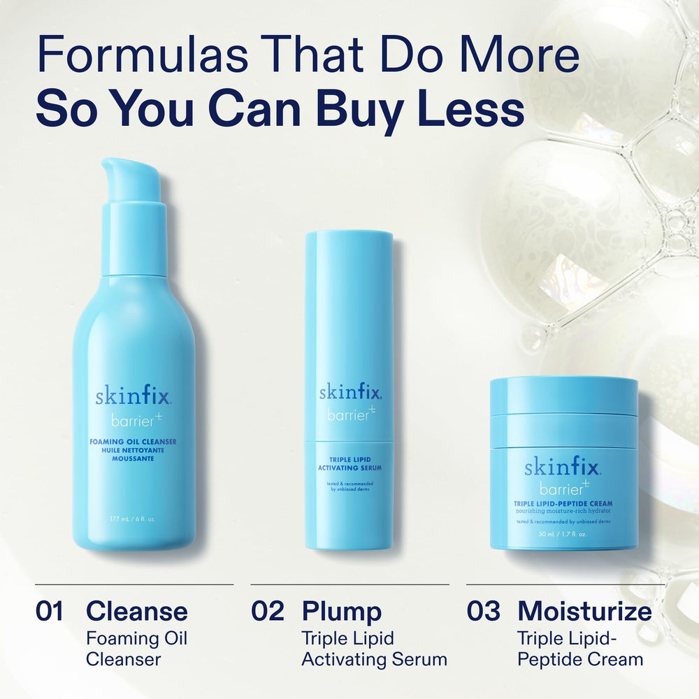 Close label on Skinfix jar listing fragrance-free, vegan benefits
