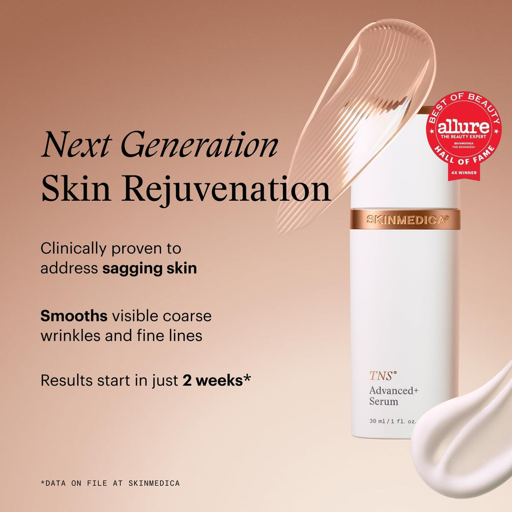 SkinMedica pump dispensing serum texture, demonstrating lightweight absorption for smoother skin