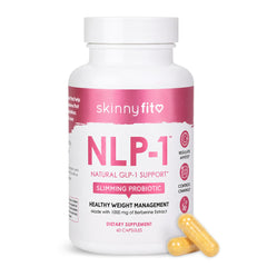 SkinnyFit bottle front packaging showing NLP-1 label and benefits
