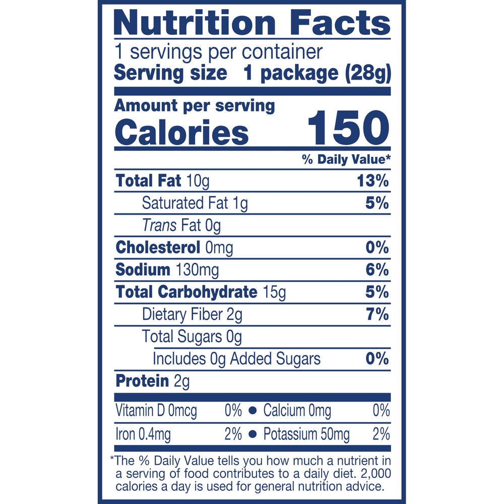 SKINNYPOP nutrition label and ingredients panel showing simple formula