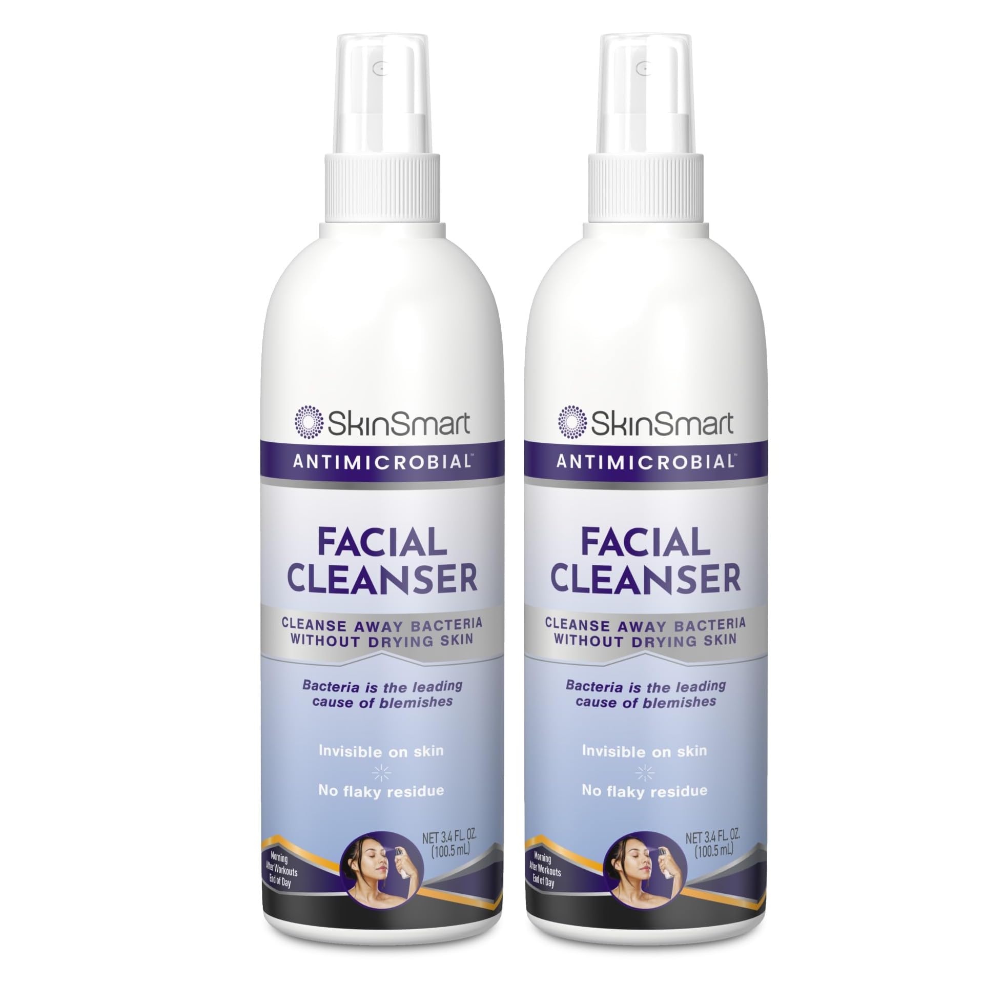 SkinSmart front packaging showing bottle and label and easy identification benefit