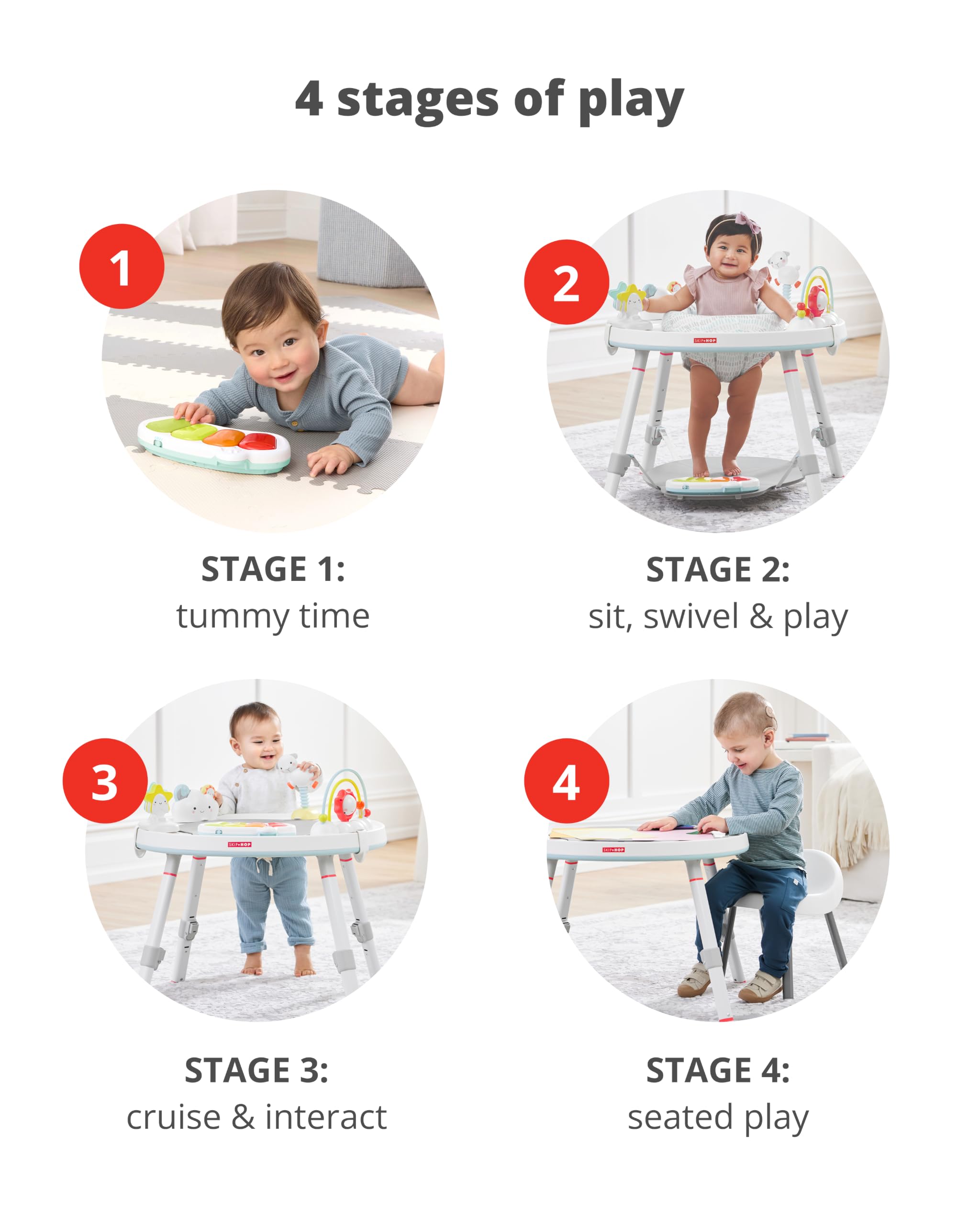 Skip Hop Discovery Window view of baby feet aids spatial awareness