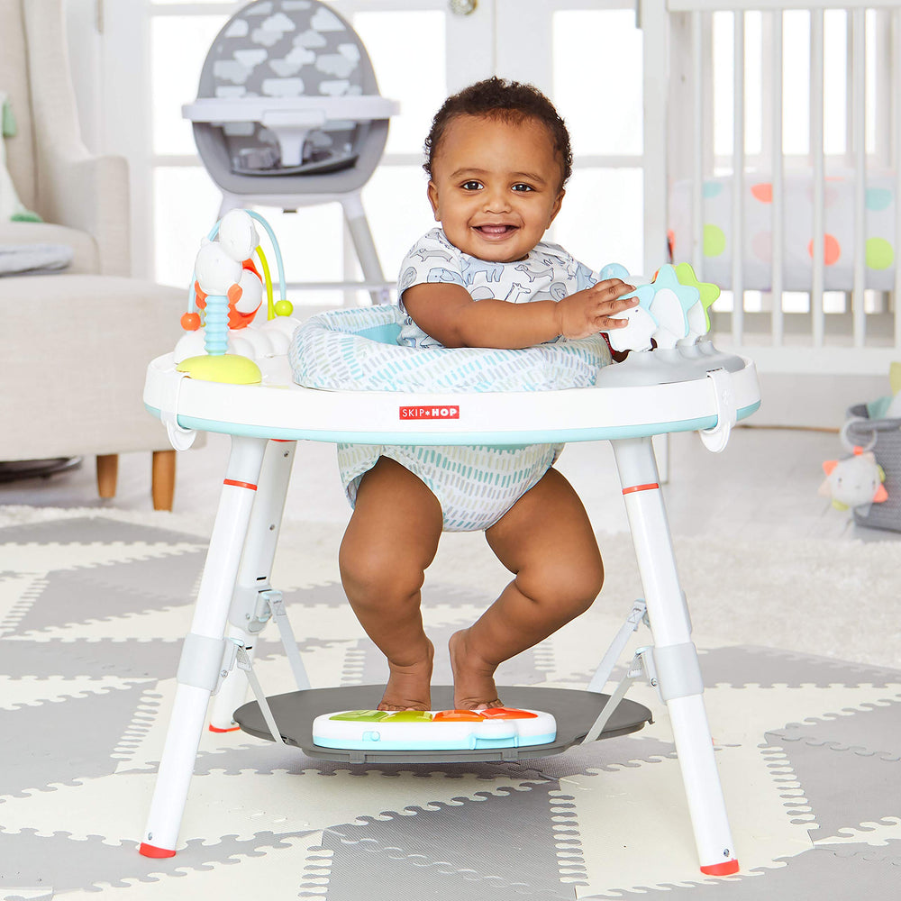 Skip Hop lifestyle scene of baby engaging highlights developmental playtime