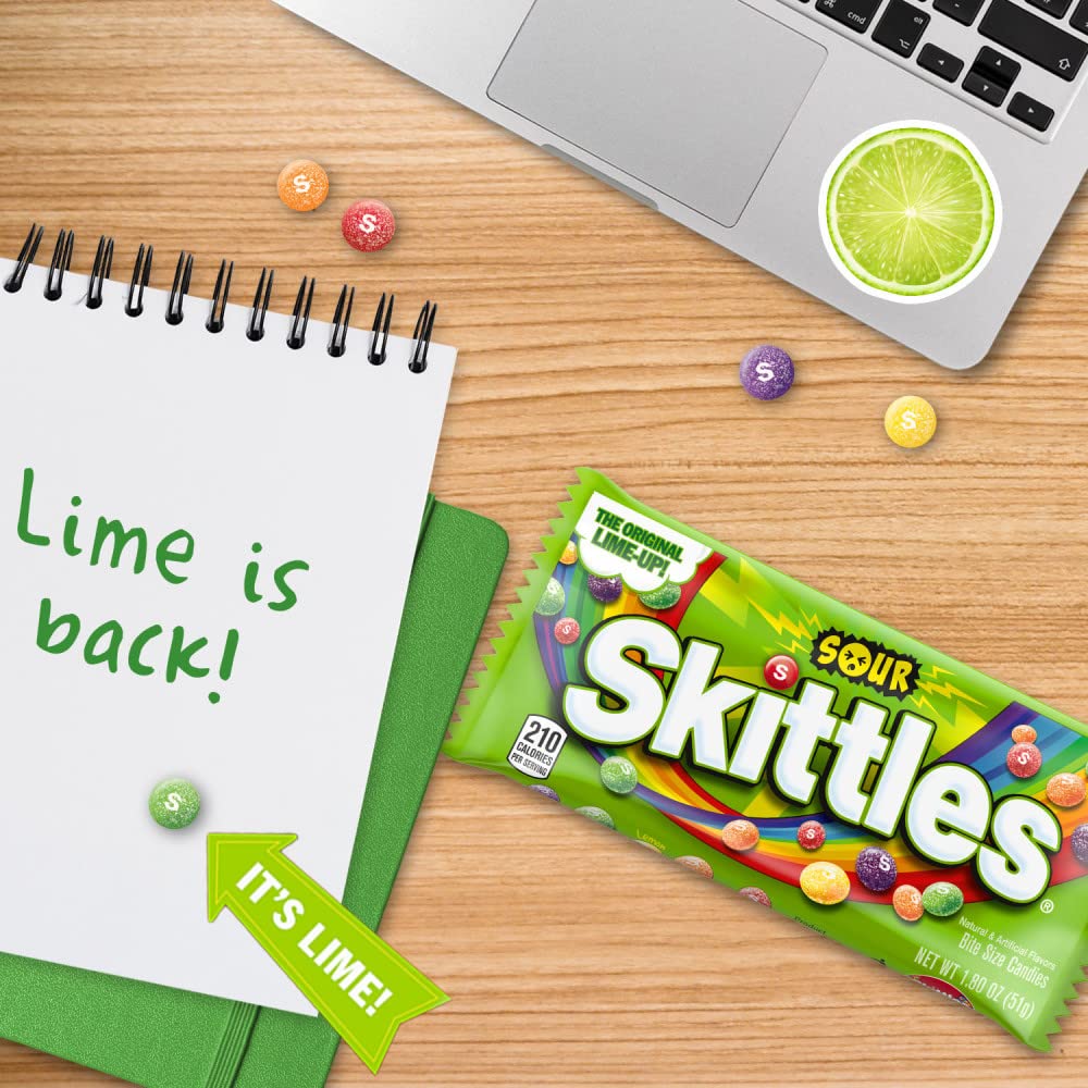 Skittles bulk box stacked to show quantity and storage convenience