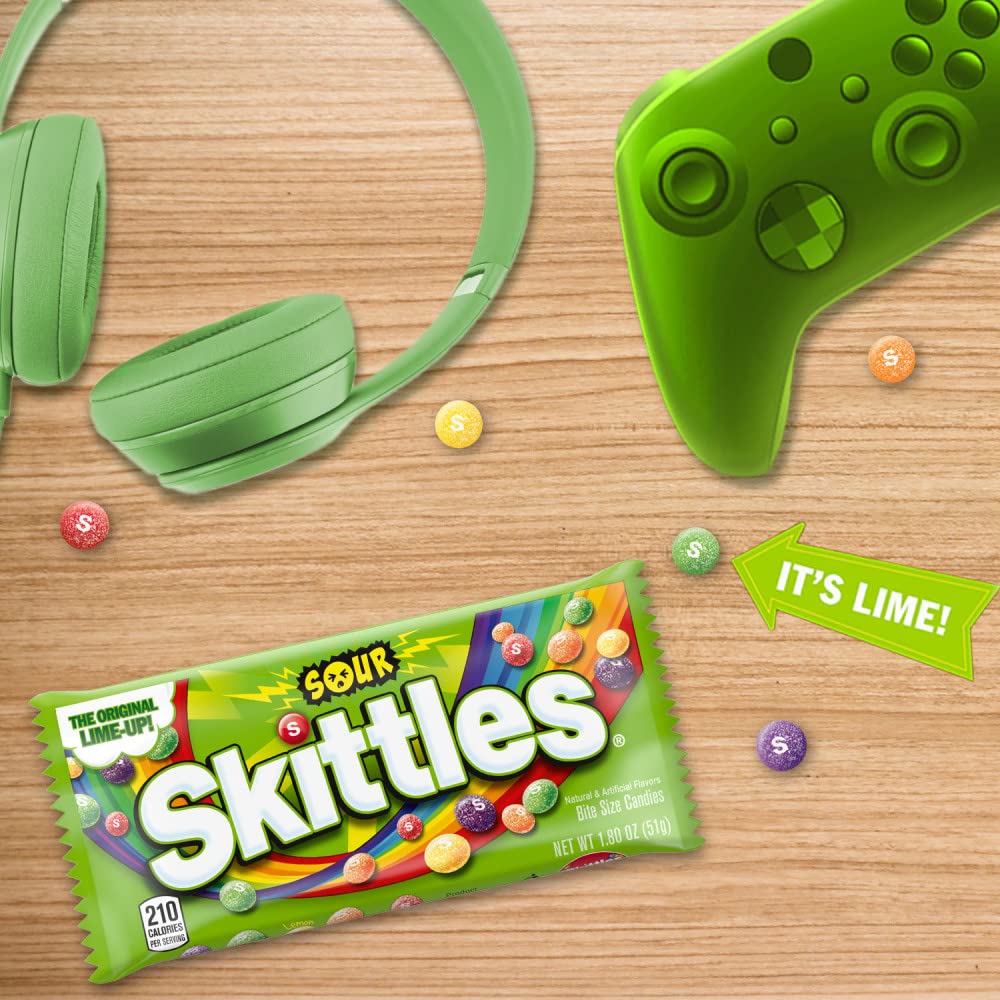 Skittles mixed with other candies illustrating pairing options and flavor contrast