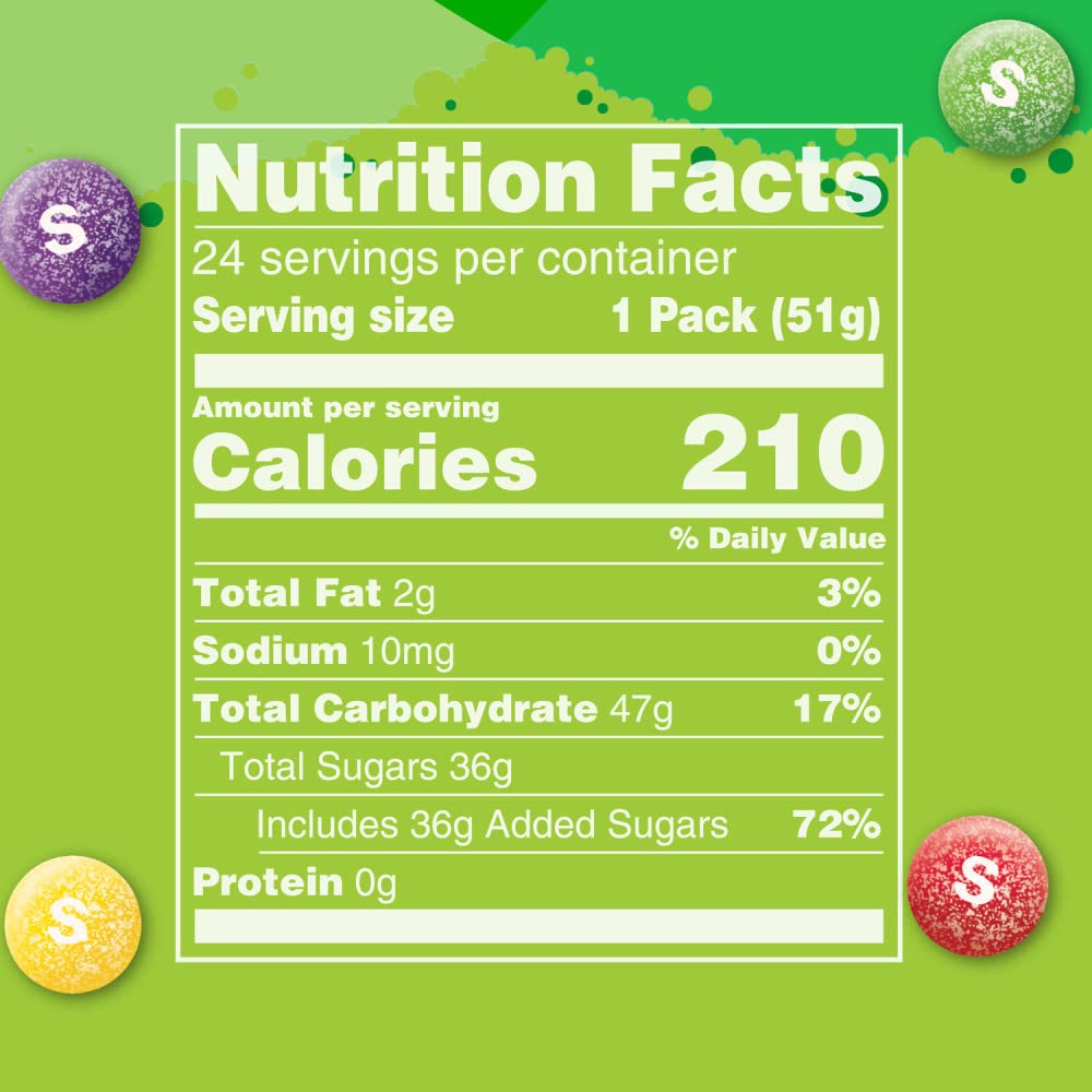 Skittles open pack close-up showing chewy sour candies and immediate appeal