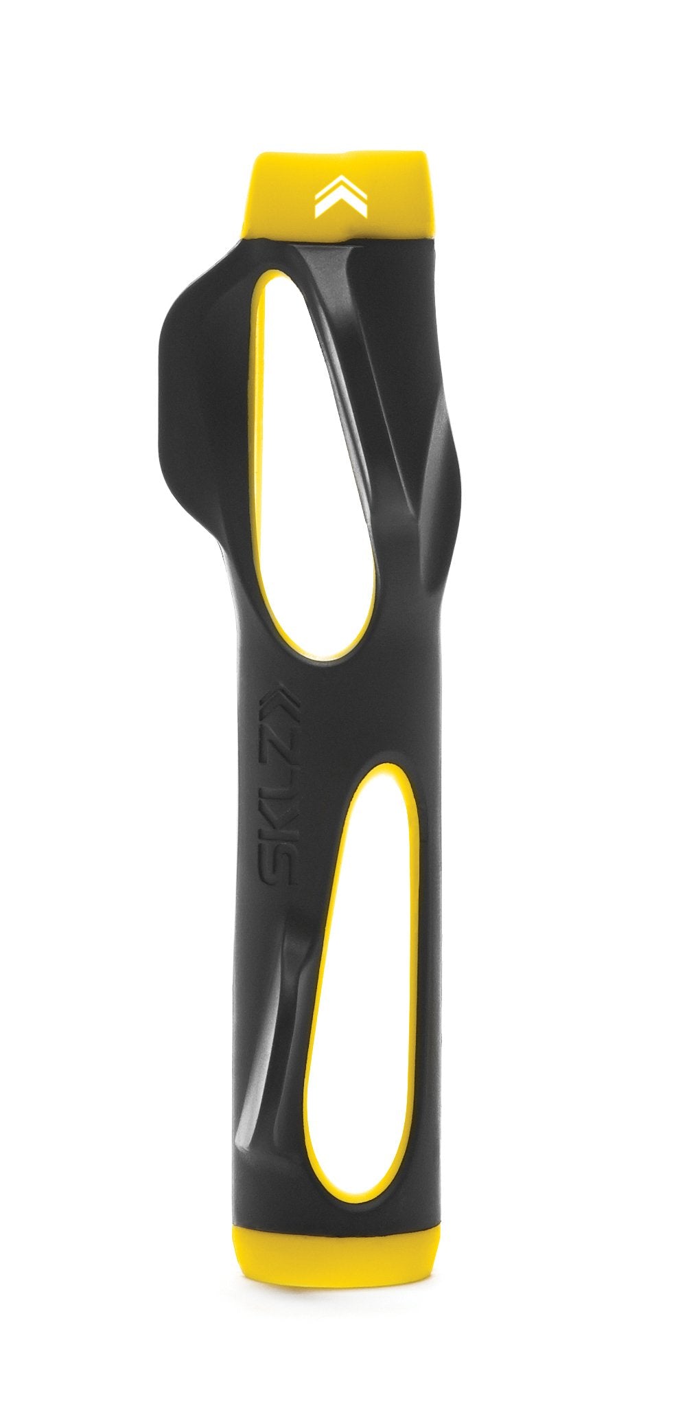SKLZ attached to club close-up showing hand alignment, helps correct faults