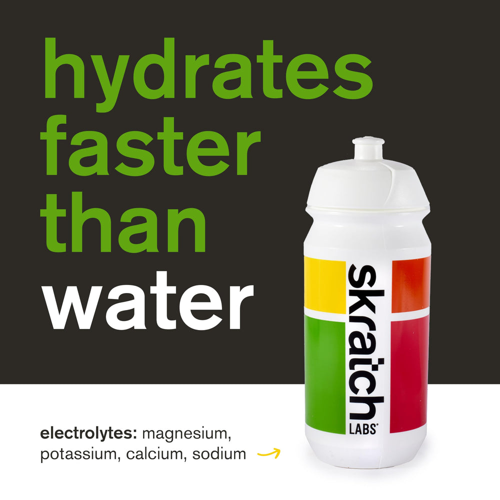 Skratch Labs prepared drink in bottle demonstrating ready-to-drink hydration on the go